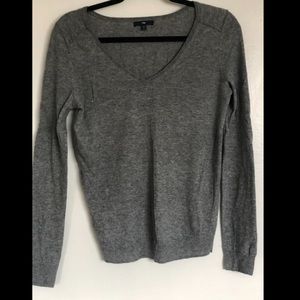 Gray V-Neck Sweater
